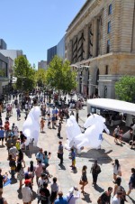 White Horse Puppets, Perth street party. Megavision.